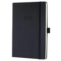 Sigel Conceptum Diary 2026 A5 Week to View and Notes Black - C2614