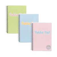 Pukka Pad Jotta A5 Wirebound Card Cover Notebook Ruled 200 Pages Pastel Blue/Pink/Mint (Pack 3) - 2011-PST