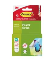 3M Command Small Poster Strips White (Pack 12) - 7100336670