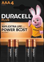 Duracell Plus AAA Batteries with Power Boost (Pack 4) - MN2400B4BOOST