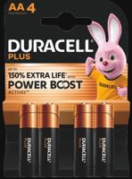 Duracell Plus AA Batteries with Power Boost (Pack 4) - MN1500B4BOOST