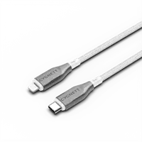 Cygnett 1m Armoured  Lightning to USB-C White Cable