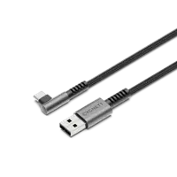 Cygnett 1m Unite Right Angle USB-C to USB-A Black Cable