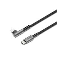 Cygnett 1m Unite Right Angle Lightning to USB-C Black Cable