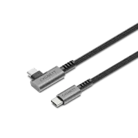 Cygnett 1m Unite Right Angle USB-C to USB-C Black Cable