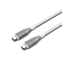 Cygnett 1m Armoured USB-C to USB-C White Cable