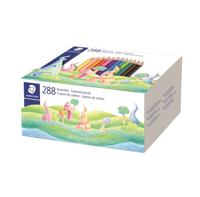 Staedtler Wood-free Hexagonal Coloured Pencils Assorted Colours (Pack 288 Pencils) - 175 C288