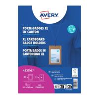 Avery A6 Cardboard Badge Holders 111mm x 166m Kraft (Pack 50) - 4839XL