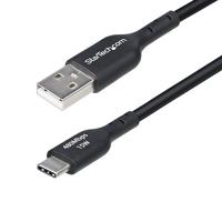 StarTech.com 6 Inch USB-A to USB-C Black Charging Cable