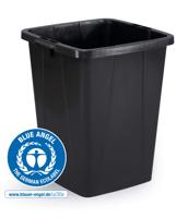 Durable Durabin ECO 80% Recycled Plastic Waste Recycling Bin 90 Litre Rectangular Black - 1800505221