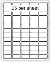 Purely Everyday A4 Matte Finish Labels 38.1x21.2mm 65 Per Sheet Box 100 Sheets (Pack 6500 Labels) - A41-65PE