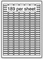 Purely Everyday A4 Matte Finish Labels 25.4x10mm 189 Per Sheet Box 100 Sheets (Pack 18900 Labels) - A41-189PE