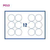 Pcl3 76 Gloss Perm Labels 12 Lab/Sht Sra3 100Sh/Bx 100% PEFC Certified