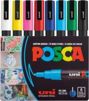Uni-ball Posca PC-3M Paint Markers Medium Assorted Pack of 8