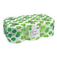 Maxima Green Mini Jumbo Toilet Roll 2 Ply 200m White (Pack 12) 1102045