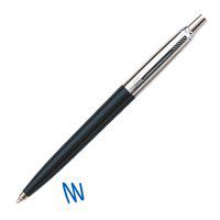 Parker Jotter Ballpoint Pen Black/Chrome Barrel Blue Ink - 1953207