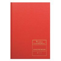 Collins Cathedral Analysis Book Casebound A4 4 Cash Column 96 Pages Red 69/4.1 - 811057