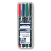 Staedtler Lumocolor OHP Pen Permanent Superfine 0.4mm Line Assorted Colours (Pack 4) - 313WP4