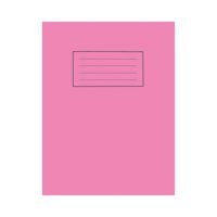 Silvine 9x7 inch Exercise Book Plain Pink 80 Pages - Pack x10