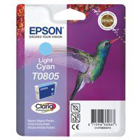 Epson T0805 Hummingbird Light Cyan Standard Capacity Ink Cartridge 7ml - C13T08054011