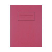 Silvine 9x7 inch Exercise Book Ruled Red 80 Pages - Pack x10