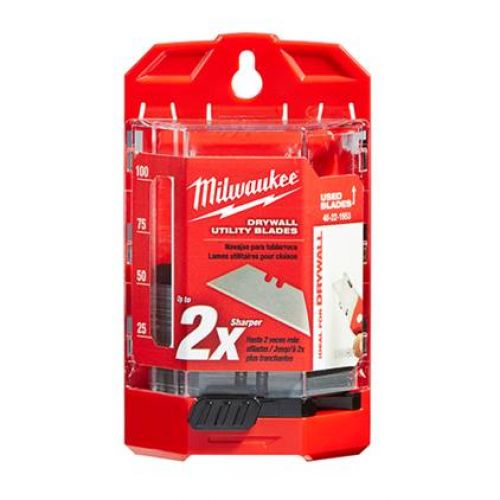 Milwaukee 50 Pc Drywall Utility Knife Blades W/ Dispenser 48-22-1953