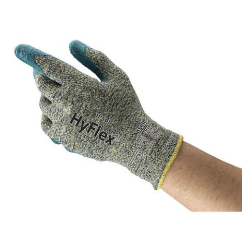 11-501 Nitrile Palm Coated Gloves, Size 10, Gray/Blue