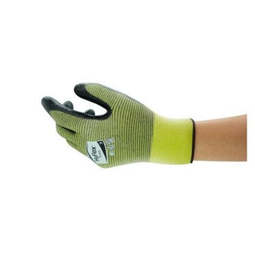 11-510 Nitrile Palm Coated Gloves, Size 10, Yellow/Black
