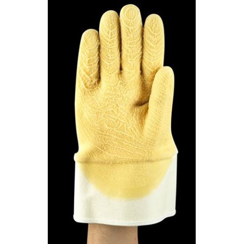Golden Grab-It Gloves, 10, Gray/Yellow, Palm Coated