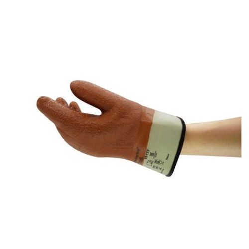 23-173 PVC-Coated Gloves, Rough Finish, Size 10, Brown