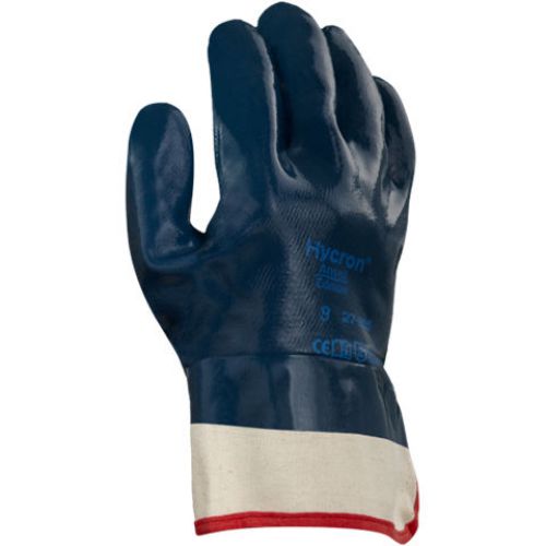27-805 Nitrile-Coated Gloves, Extra Rough Finish, Size 10, Blue
