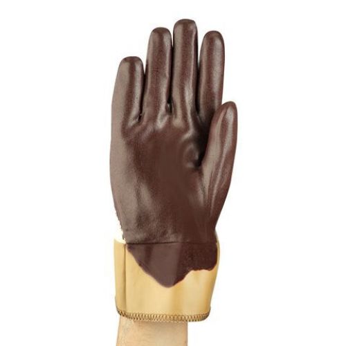 28-507 Coated Gloves, Nitrile Coated, Size 7, Brown