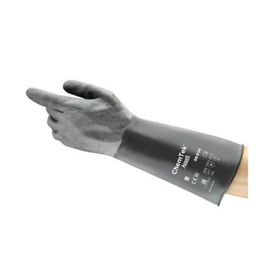 ChemTek Protective Gloves, Size 9, Black