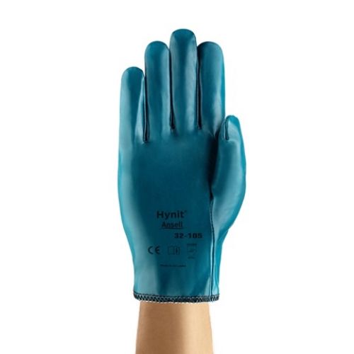 Hynit Nitrile-Impregnated Gloves, 7, Blue