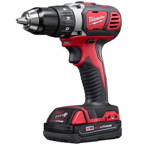 MILWAUKEE ELECTRIC TOOLS M18 Compact Drill Driver Kit, 1/2 in Chuck, 5 in lb Torque