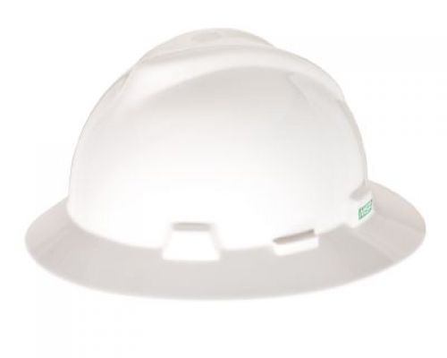 V-Gard Protective Hats, Fas-Trac Ratchet, Slotted Hat, White