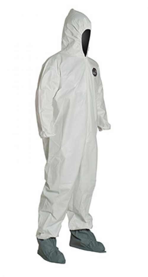 ProShield NexGen Coveralls with Attached Hood and Boots, White, 2X-Large