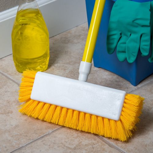 Carlisle Dual Surface PP Floor Scrub 10in YL Pack EA