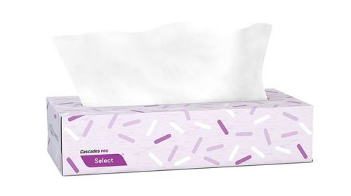 2-Ply Facial Tissue 8.1''x7.3'', Flat Box, White (100 Per Box, 30 Boxes)