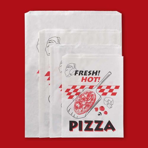Fischer Fresh Hot Pizza Bag 14 x 1 x 17 Printed Pack 1000 / cs