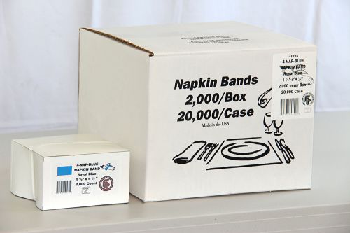 Fischer Napkin Ring Band 1 1/2 x 4 1/2 Blue Pack 2000 bx