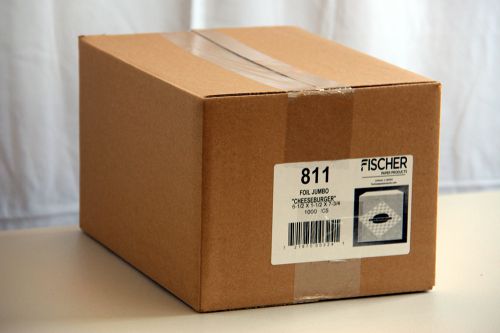 Fischer Foil Jumbo Cheeseburger Bag 6 1/2 x 1 1/2 x 7 3/4 Printed Pack 1000 / cs