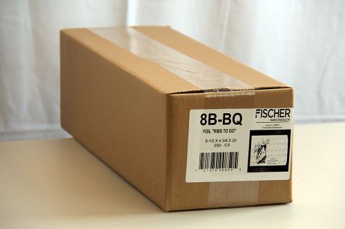 Fischer Foil Lined Ribs To Go Bag 6 1/2 x 4 3/8 x 20 Printed Pack 250 / cs