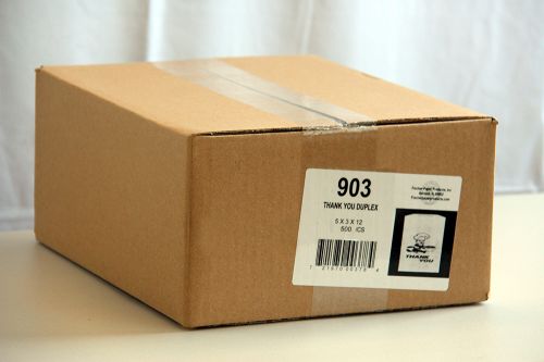 Fischer Duplex Thank You Doggie Bag 5 x 3 x 12 Printed Pack 500 / cs