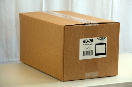 Fischer Bread Bag Bleach Kraft 6 x 3 1/2 x 18 Plain Pack 1000 / cs