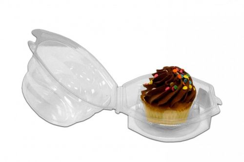 Inno-Pak 1ct PET Plastic Cupcake Container 5.25x4 Jumbo With Swirl Dome Pack 270