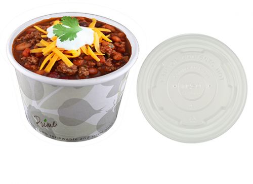 PrimeWare Hot / Cold Food Container Lid 12oz - 32oz CPLA Pack 500