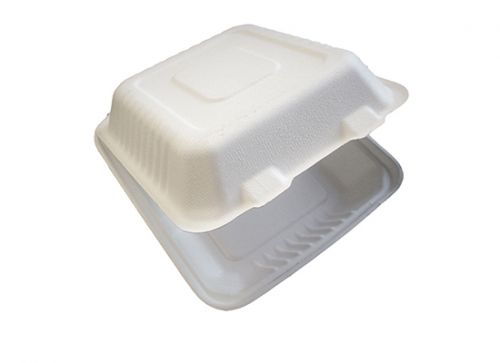 PrimeWare Hinged Container Molded Fiber 9x9x3 3 comp Deep Pack 2/100