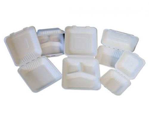 PrimeWare Hinged Container Molded Fiber 9x6 Hoagie Pack 2/125