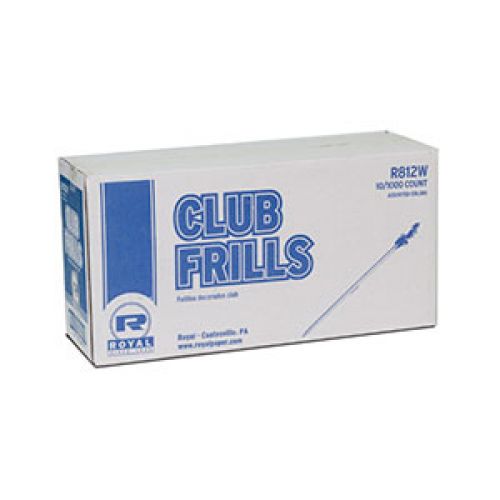 Royal 4" Club Toothpick Frills Pack 10/1000